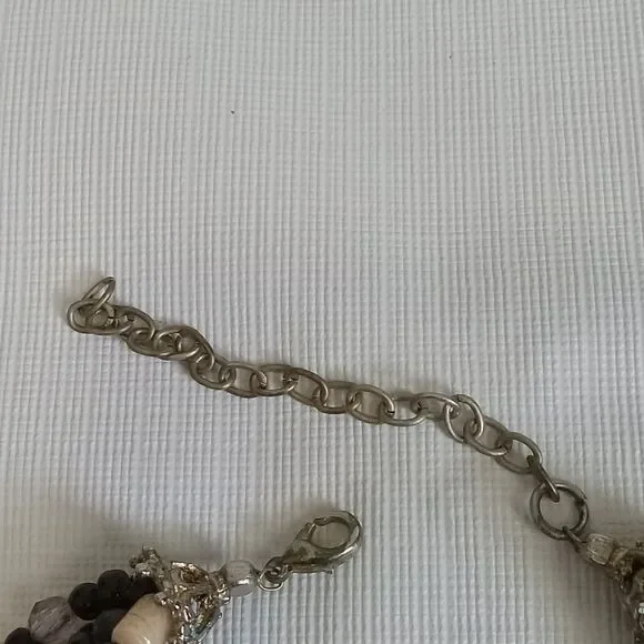 Black & Brown Assorted Beads Adjustable Multi-Strand Layered Statement Necklace - Picture 12 of 12